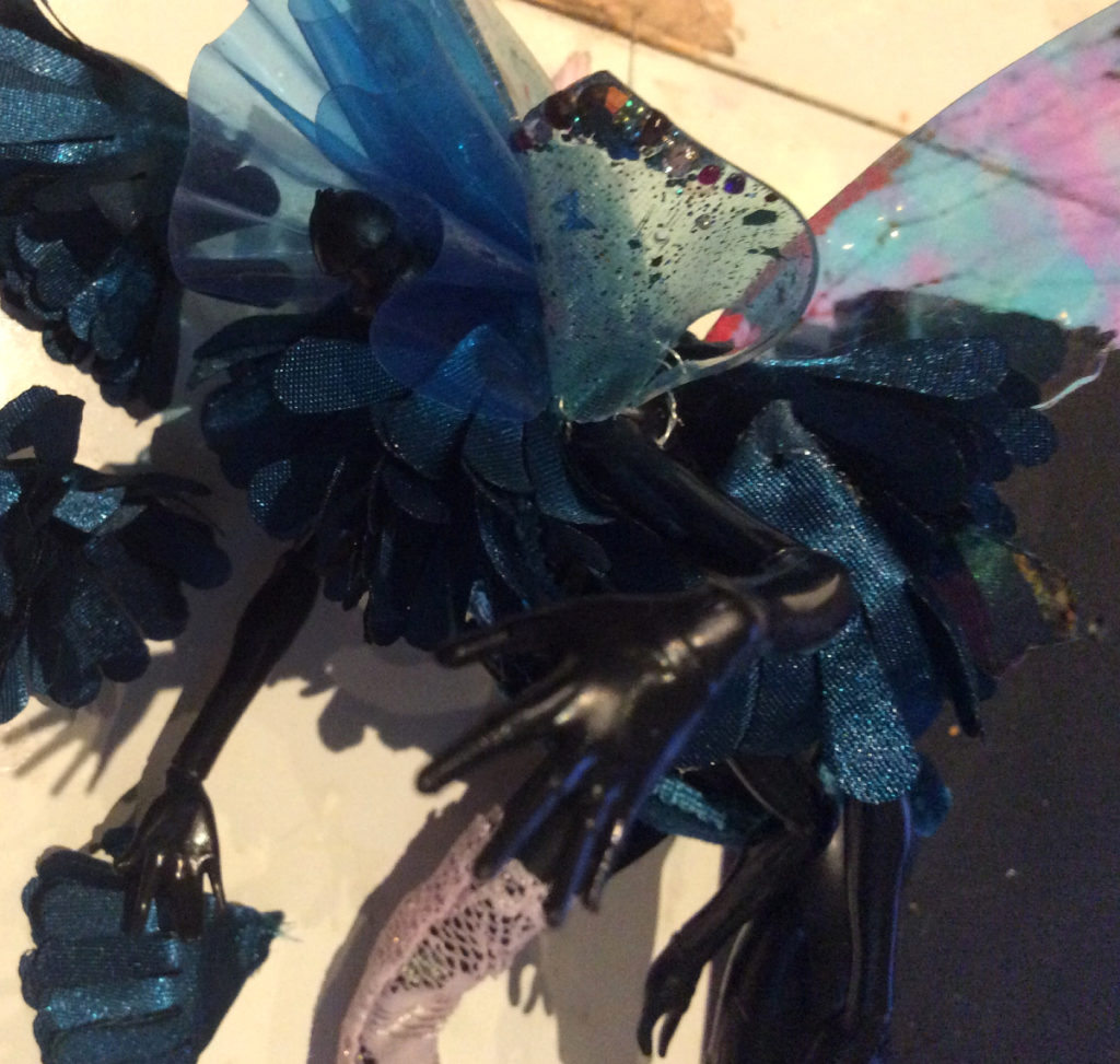 Wasp Doll WIP wings and wires by Suzanne Forbes May 2020