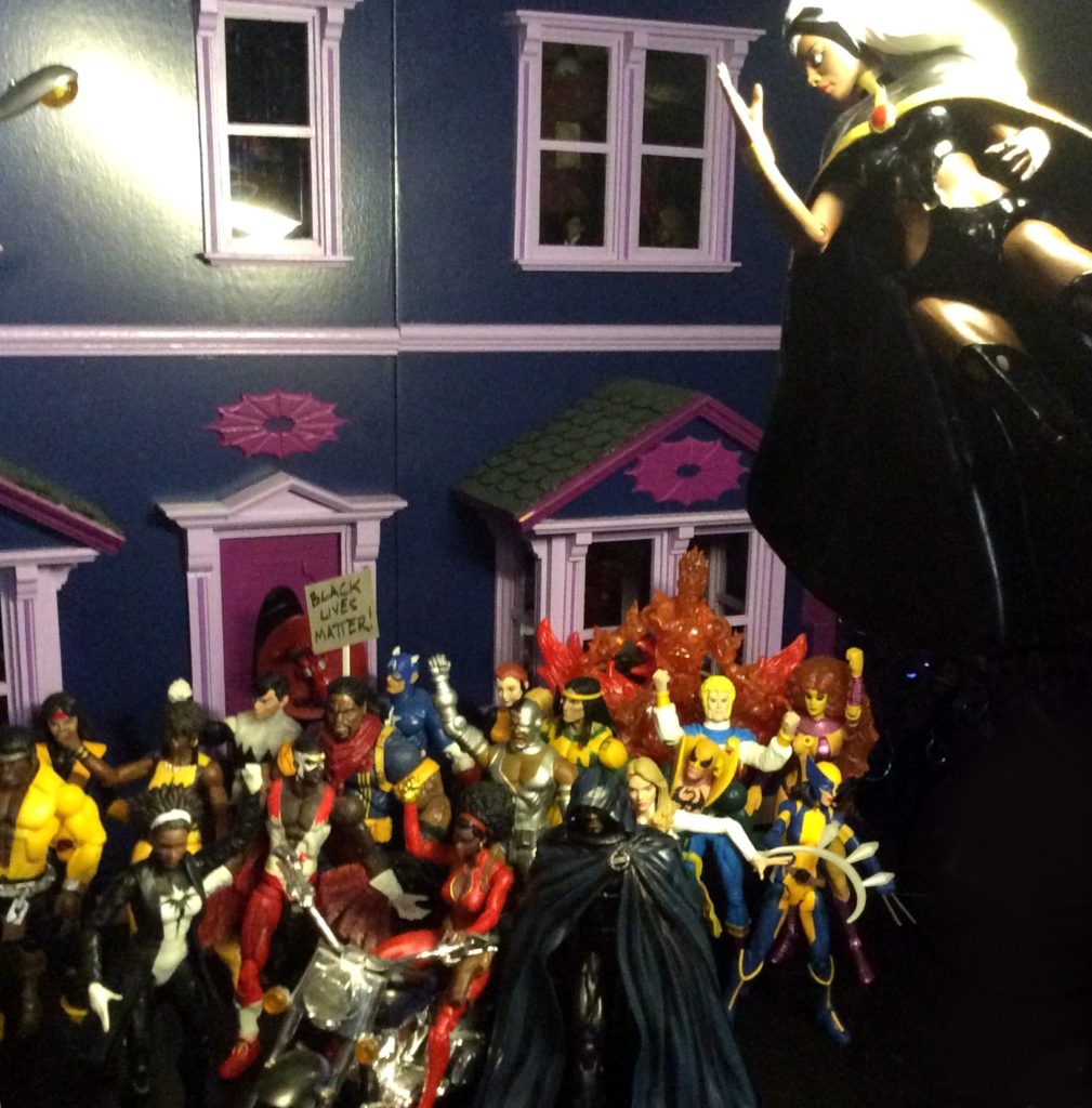 Action figure Black Lives Matter protest by Suzanne Forbes May 31 2020 with Ororo