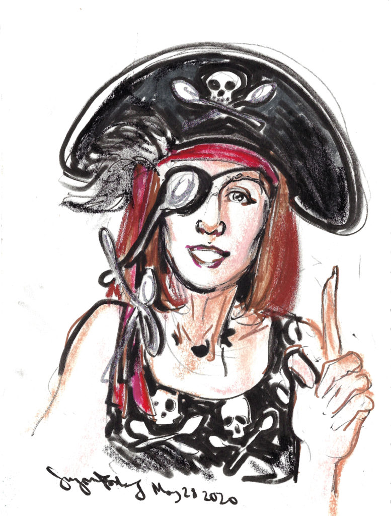 La Nina the Disability Pirate for Disabilitease by Suzanne Forbes May 28 2020