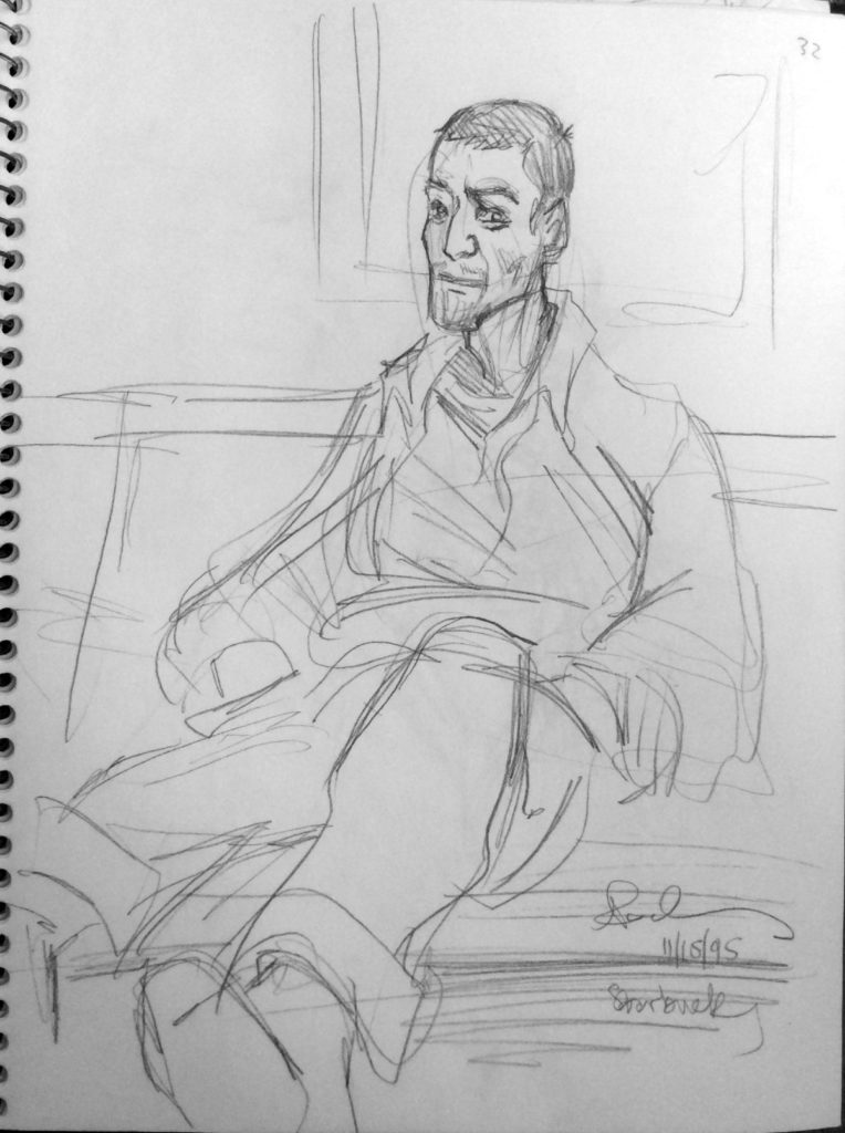 Sean at Starbucks October 1995 by Rachel Ketchum aka Suzanne Forbes