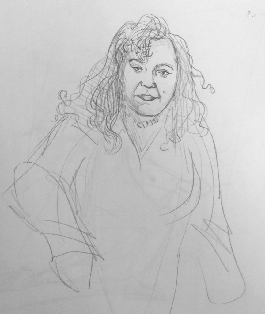 drawn at Starbucks October 1995 by Rachel Ketchum aka Suzanne Forbes