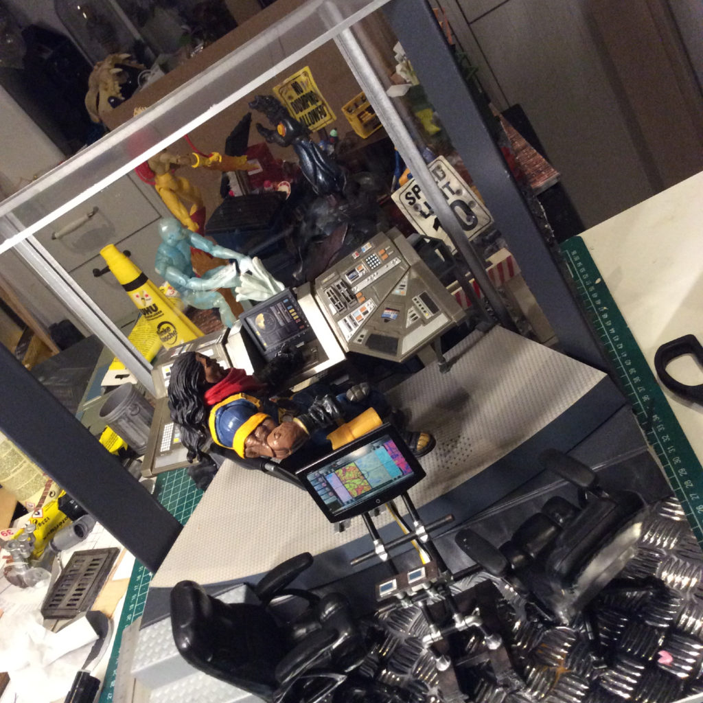 Danger Room X Men Dollhouse build booth test by Suzanne Forbes July 2020