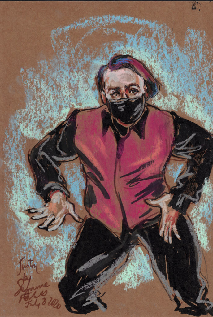 Justin Bond of Drag Syndrome July 8 2020 by Suzanne Forbes