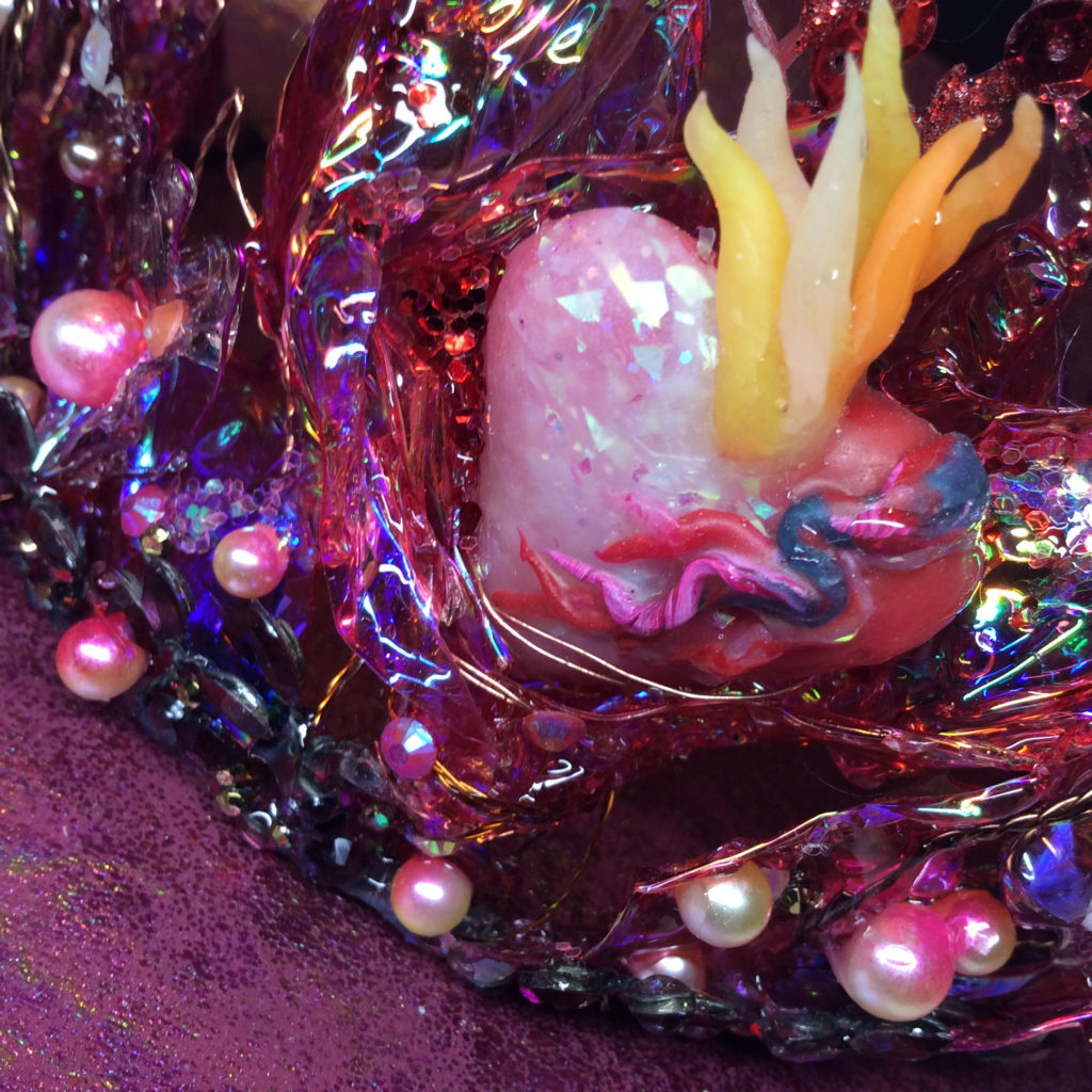 Fire UV resin and Angelina Fantasy Film crown by Suzanne Forbes July 2020 cu