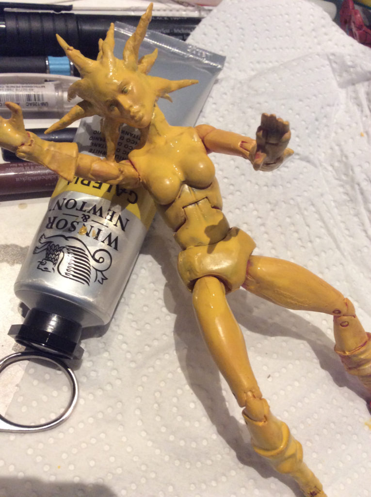 Magma New Mutants action figure custom WIP by Suzanne Forbes July 2020