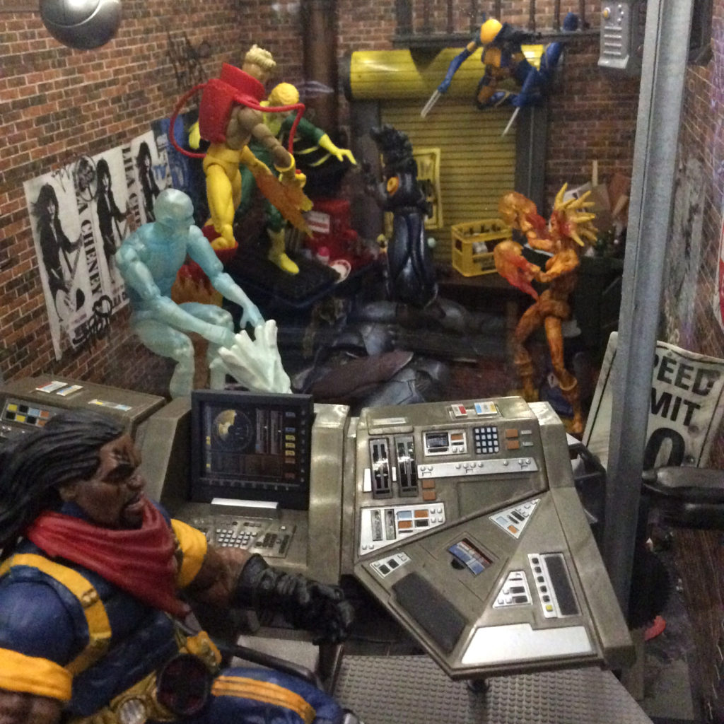 Magma New Mutants action figure custom in Danger Room by Suzanne Forbes July 2020