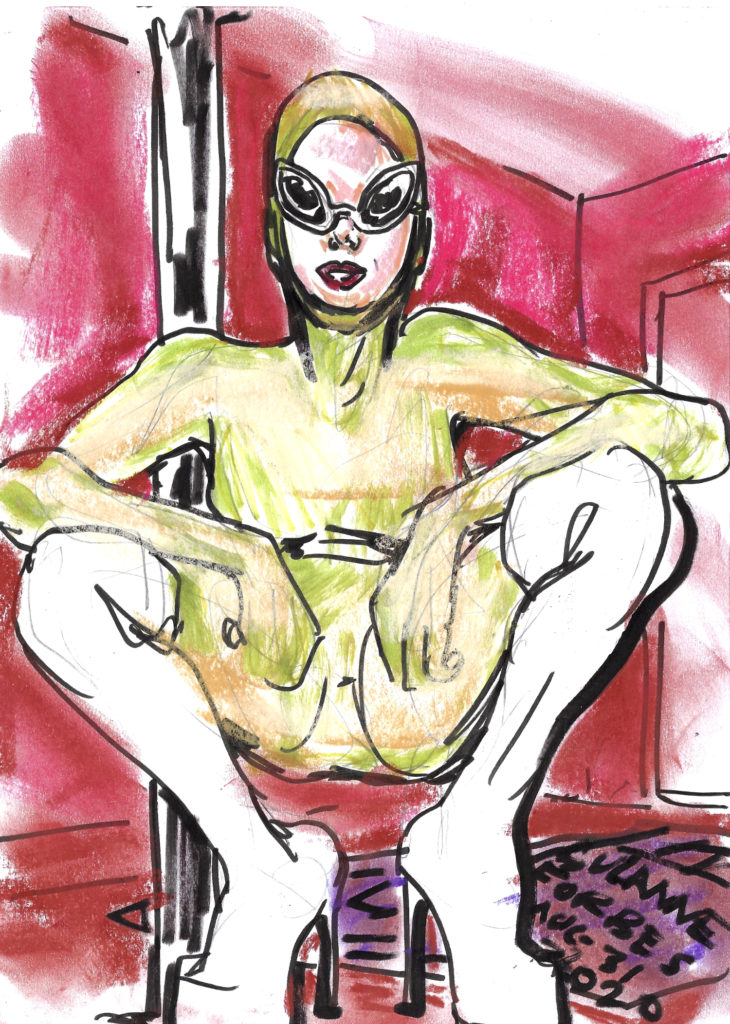 Jacq the Stripper Alien 1 for East London Strippers Collective by Suzanne Forbes Aug 31 2020