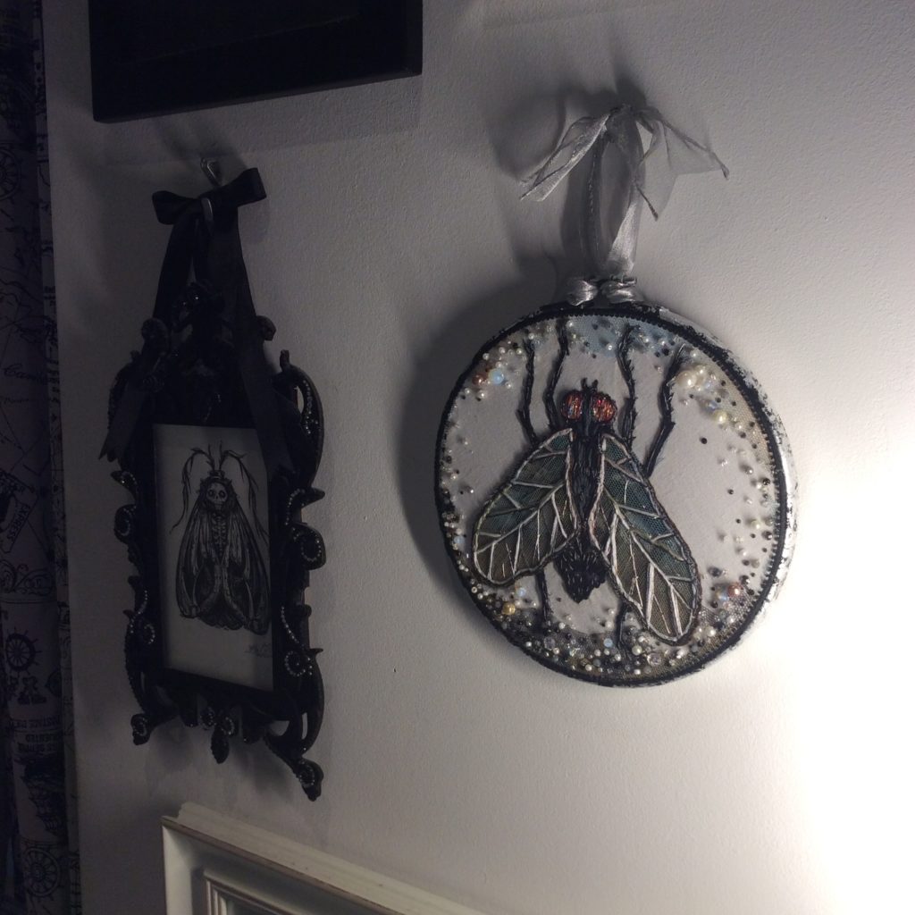 Anti Mike Pence Fly Embroidery Art by Suzanne Forbes Oct 20 2020 