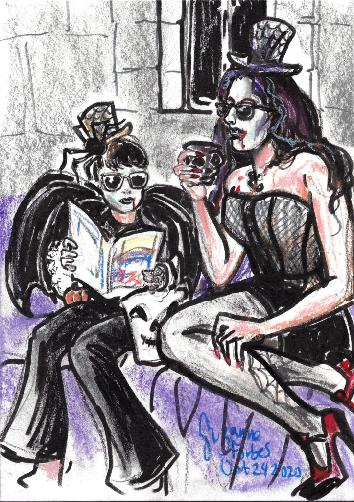 Sadie Lune and Vampirina 1st pose by Suzanne Forbes Oct 24 2020