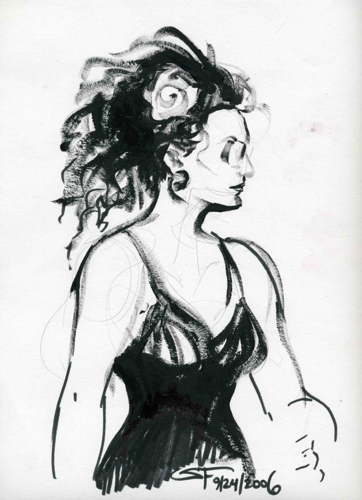 Eva at Folsom 9 24 2006 9x12 by Suzanne Forbes