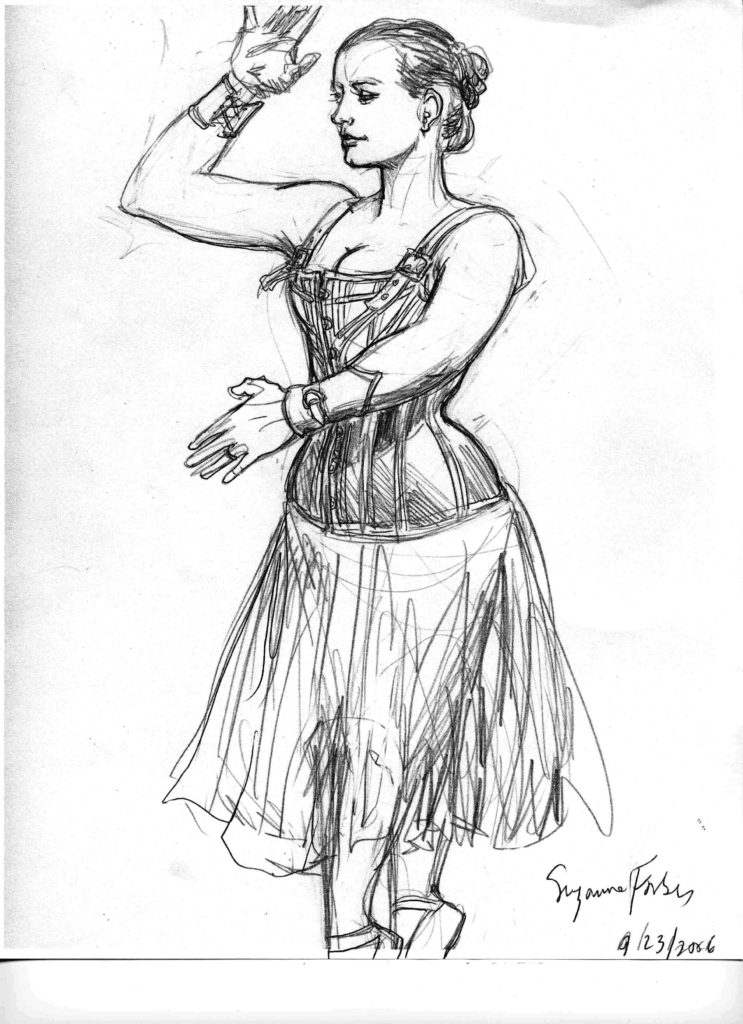 Lady in a Dark Garden corset Sept 23 2006 Folsom by Suzanne Forbes