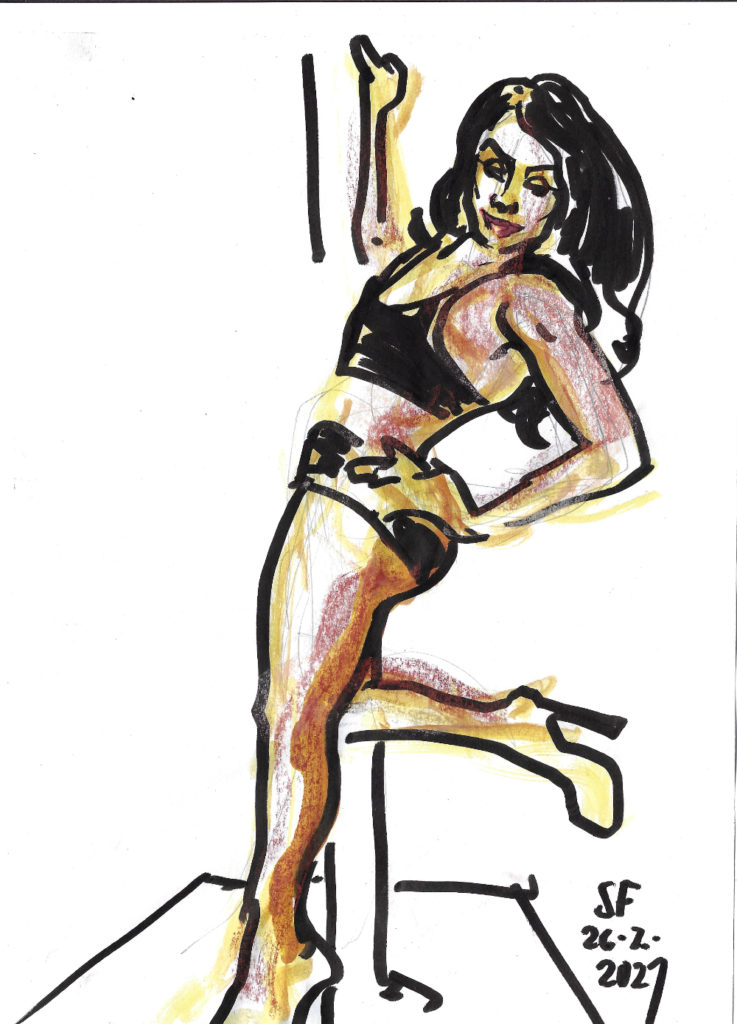 Martini for Berlin Strippers Collective with pole bySuzanne Forbes Feb 26 2021 2mins