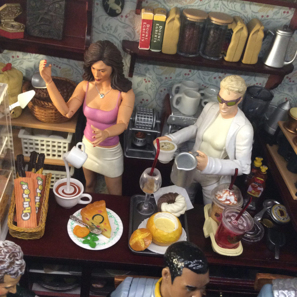 dollhouse miniature magic shop and coffee bar by Suzanne Forbes may 2021