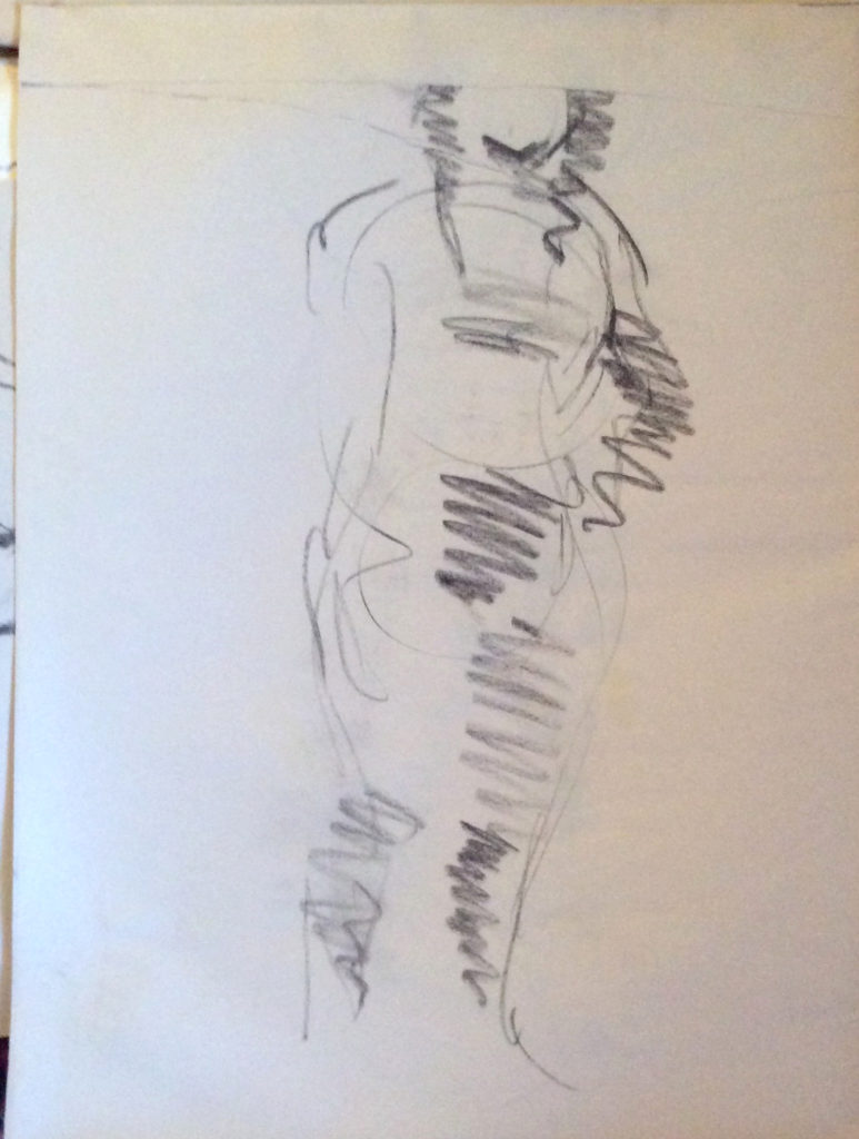 Figure Drawing female values by Suzanne Forbes working as Rachel Ketchum probably 1986