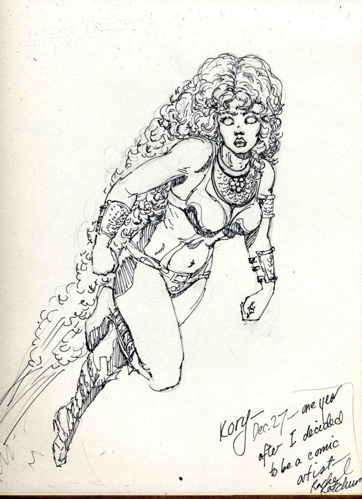 Koriandr by Suzanne Forbes working as Rachel Ketchum Sketchbook 1985 Kory edit